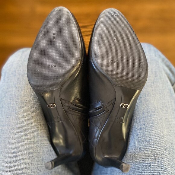 Christian Dior Graphic Cannage Black Leather Ankle Boots SZ 37.5 - Picture 8 of 8